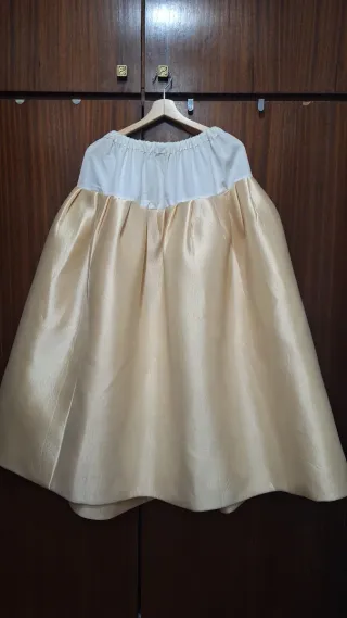 Cancán dorado y blanco talla única