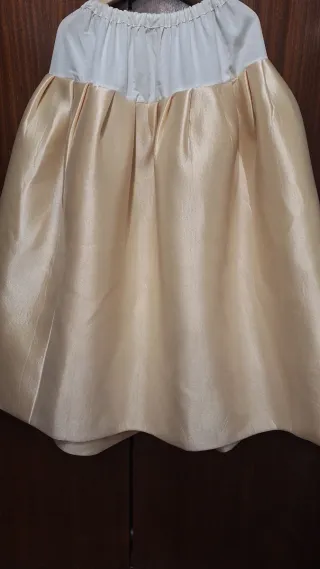 Cancán dorado y blanco talla única