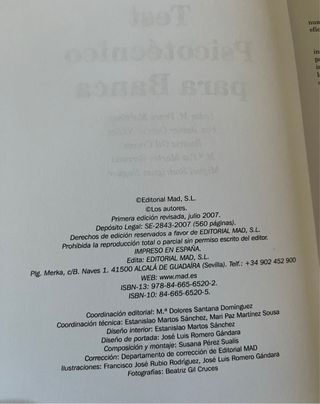 Test psicotecnico para banca (Spanish Edition)