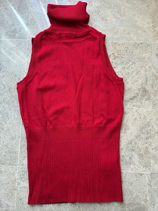 Jersey sin mangas cuello alto mujer