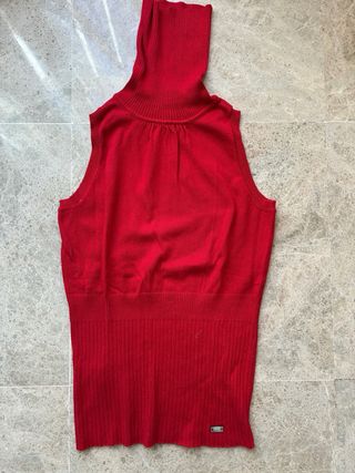 Jersey sin mangas cuello alto mujer