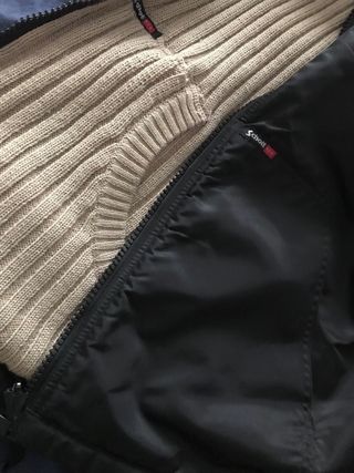 Chamarra Reversible Schott NYC Beige/Negro