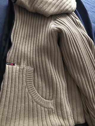 Chamarra Reversible Schott NYC Beige/Negro