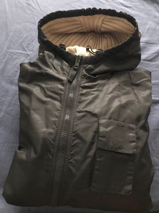 Chamarra Reversible Schott NYC Beige/Negro