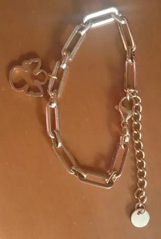 Pulsera acero inoxidable eslabones dorada