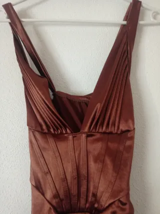 Vestido fiesta marrón Nuevo