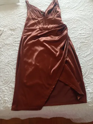 Vestido fiesta marrón Nuevo