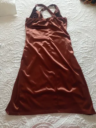 Vestido fiesta marrón Nuevo
