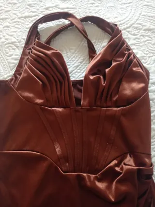 Vestido fiesta marrón Nuevo