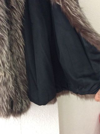 Chaqueta de zorro gris