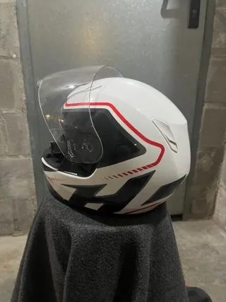 Casco Moto HJC Blanco, talla S.