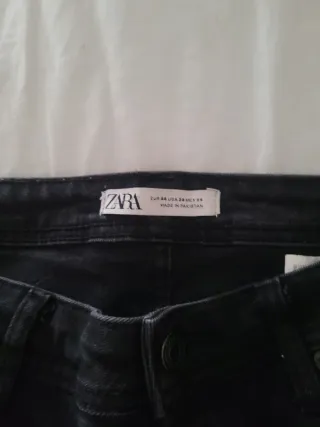 Pantalón Zara Hombre Elástico Talla 44 Negro