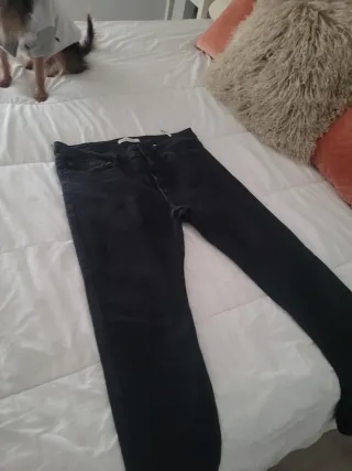 Pantalón Zara Hombre Elástico Talla 44 Negro