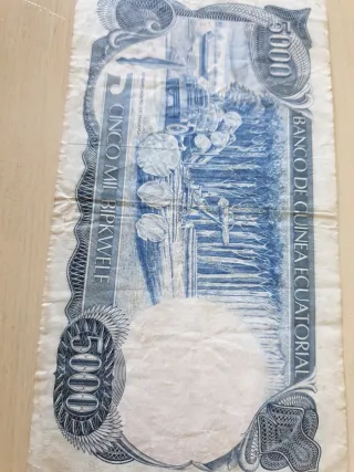 Billete 5000 Bipkwele Guinea Ecuatorial 1979