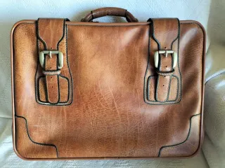 Juego Maletas Cuero Vintage Marrón