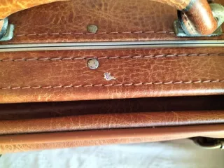 Juego Maletas Cuero Vintage Marrón