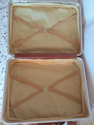 Juego Maletas Cuero Vintage Marrón