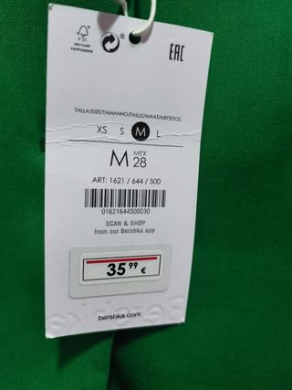 Chaqueta verde Bershka