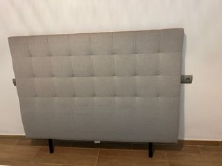 Cabecero de cama tapizado gris medidas 160x123