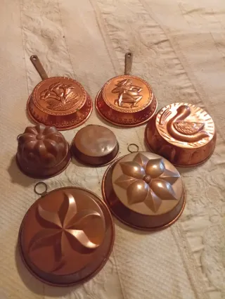 Set 7 Stampini Rame Vintage