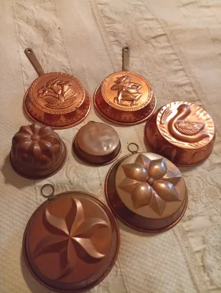 Set 7 Stampini Rame Vintage