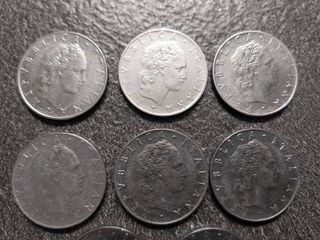 50 Lire Vulcano anni: 61-63-64-65-66-67-68-69 Ita