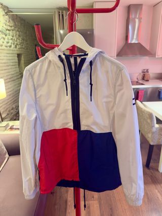 Cortavientos Tommy Hilfiger Blanco/Rojo/Azul