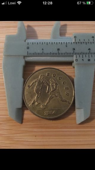 Moneda Juegos Olímpicos 1984 Fútbol