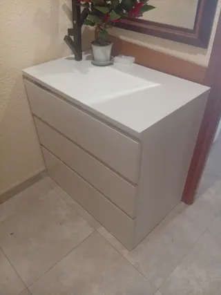 Cómoda 3 cajones blanca