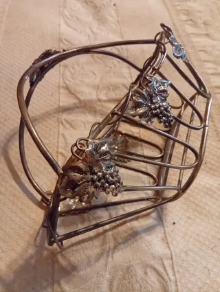 Porta bottiglie vintage decorato