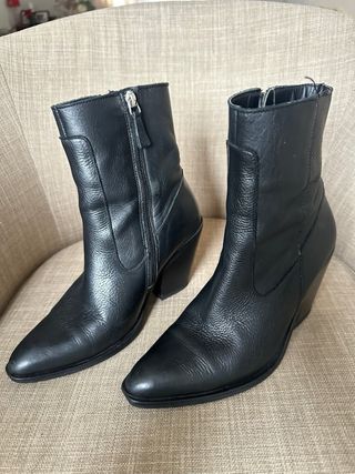 Botines piel Mango negros