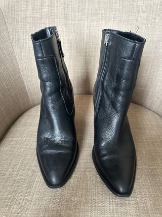 Botines piel Mango negros