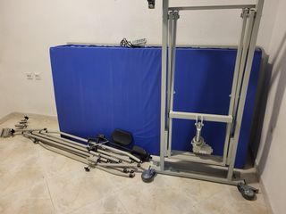 Cama geriátrica 105x190 con ruedas y barandilla