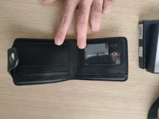 Cartera de piel Leather Design nueva