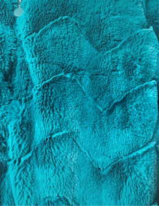 Eco-pelliccia verde petrolio