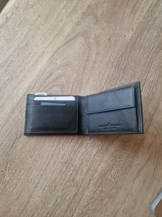 Portafogli in pelle Miguel Bellido nero nuovo