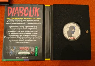 5 Euro commemorative di Diabolik e Eva Kant F.d.c.