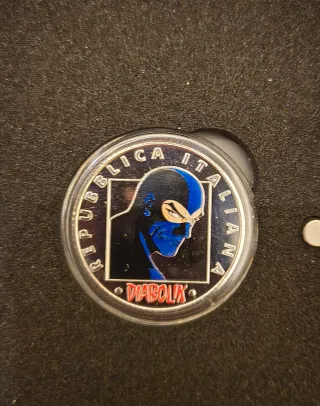 5 Euro commemorative di Diabolik e Eva Kant F.d.c.