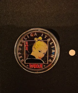 5 Euro commemorative di Diabolik e Eva Kant F.d.c.