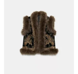 Chaleco L Zara bordados ZW Collection