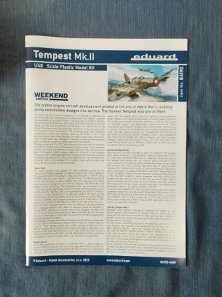 Maqueta Eduard Tempest Mk.II 1/48