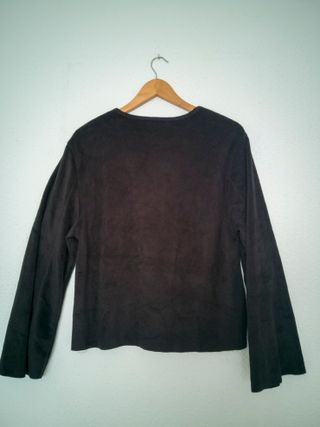 Sudadera Zara borreguito negra Talla M
