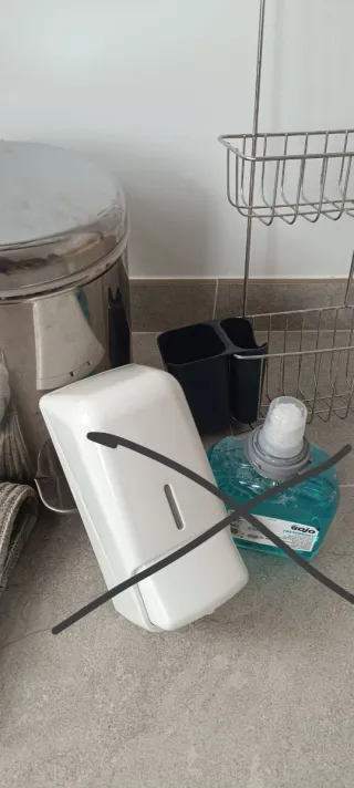 Pack Baño- Cesto ducha/Papelera/Cortina