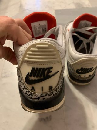 Jordan 3 Scarpe da Ginnastica Bianche Rosse