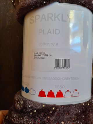 Coperta Cotton Joy con paillettes