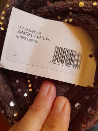 Coperta Cotton Joy con paillettes