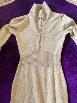 Vestido beige de punto