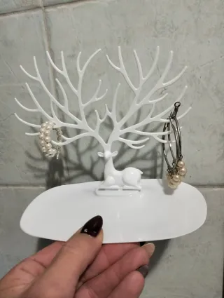 Porta orecchini cervo bianco