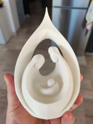 Statuetta Natività Bianca stampata in 3D