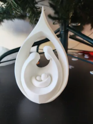 Statuetta Natività Bianca stampata in 3D